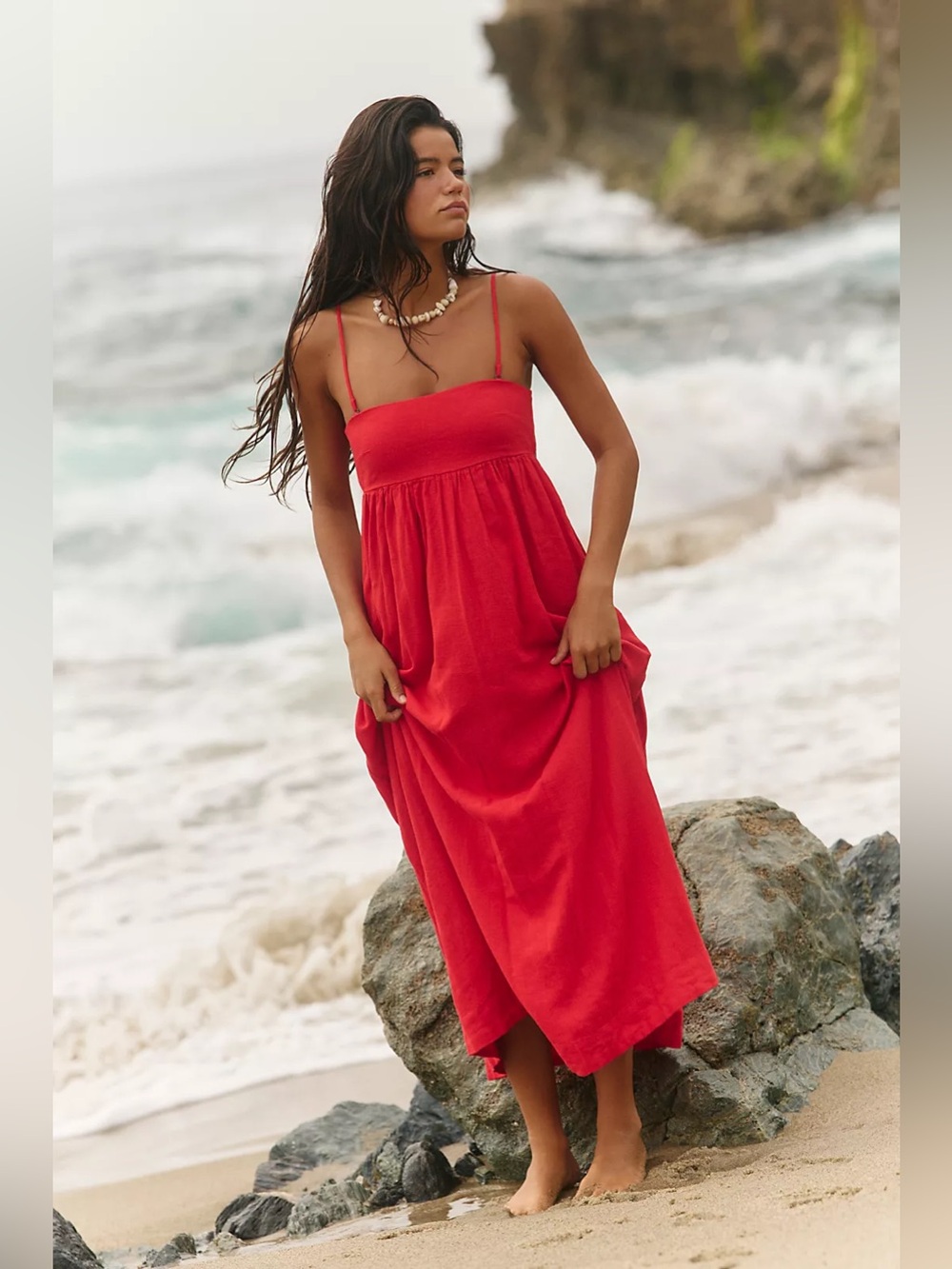 Free People Halo Babydoll Midi Dress